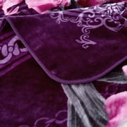 Jin Mai Lan Purple, Pink Polyester Bed Blanket, King