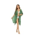 thumbnail image 2 of Beautybatik Green Women HIPPIE Gypsy Tie Dye Kimono Cardigan Shawl Wrap Swimsuit Cover Up Jacket One Size, 2 of 5