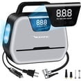 thumbnail image 1 of Air compressor, portable tire inflator, air pump (gray), 1 of 6
