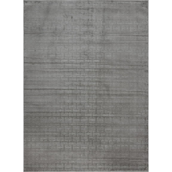 Jill Zarin’s Uptown Rectangular Geometric Modern Area Rugs, Gray
