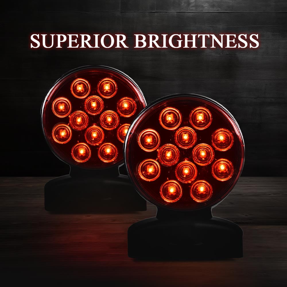 CROSSDESIGN Magnetic Towing Light 12v Tow Trailer Lights Brake Tail Signal 12 Volt Kit Led