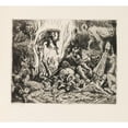 thumbnail image 2 of Max Slevogt 22x20 Black Ornate Framed Double Matted Museum Art Print Titled: Shadow and Dreams (1926), 2 of 5