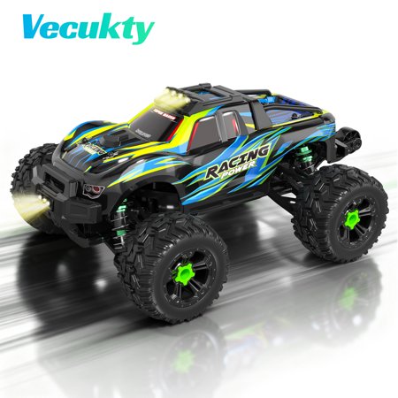 Vecukty 1:16 Scale High Speed Remote Control Car,40 KPH High Speed,All Terrain 4WD Off-Road Truck with 2.4 GHz Remote Control & 2 Batteries ,Gift for Adults Boys,Green