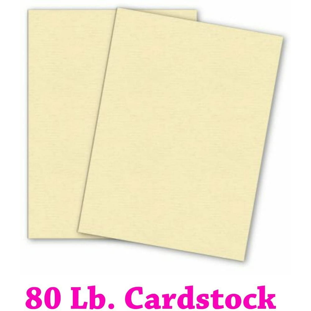 Ivory Card Stock 8 1/2 X 11 in 80 Lb. Cover Smooth 50 Per Pack