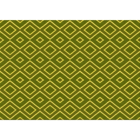 Ahgly Company Machine Washable Indoor Rectangle Transitional Green Area Rugs, 7' x 10'