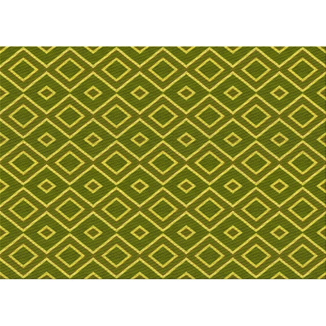 Ahgly Company Tapis Rectangulaire Lavable en Machine Intérieur Vert Transitionnel, 4 Pieds x 6 Pieds
