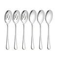 thumbnail image 1 of Wweixi 6piece Convenient Storage Serving Spoons Sets For Neat And Tidy Kitchen Drawers silver 1Set, 1 of 6