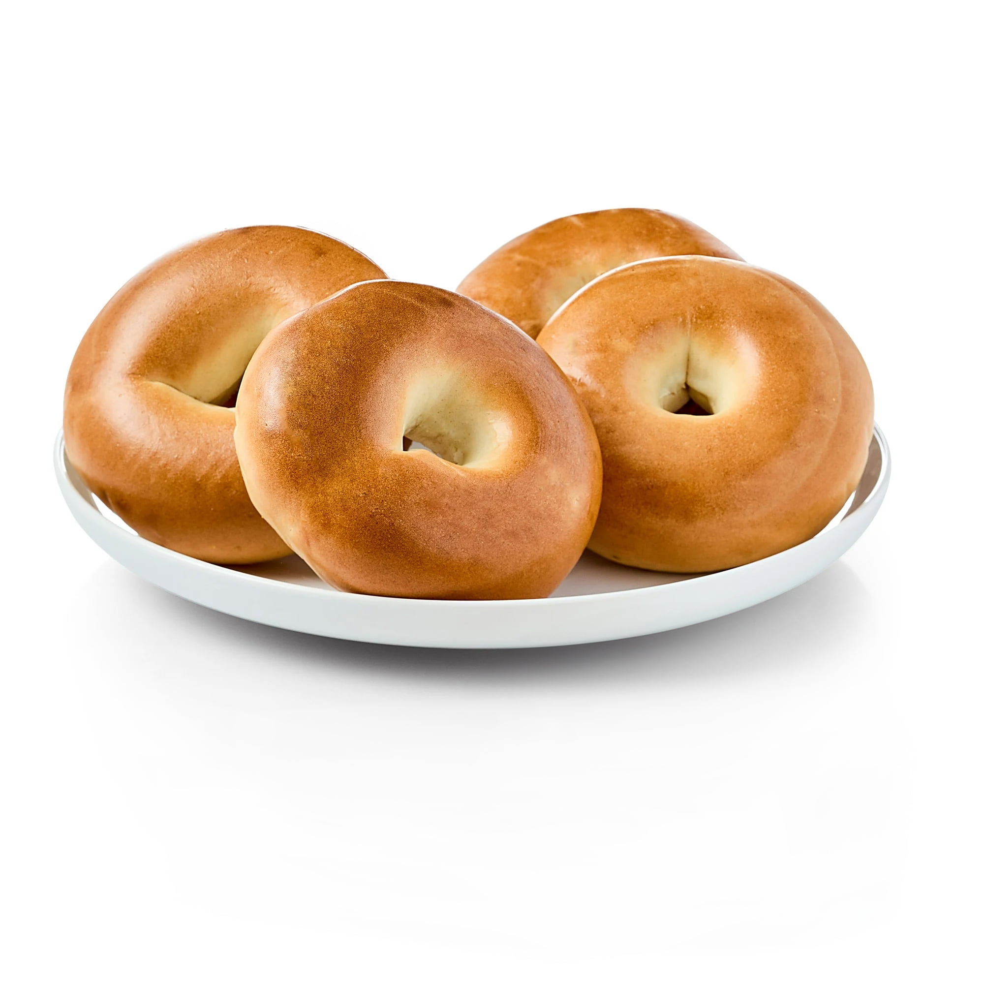 Marketside Fresh Plain Bagels, Wheat and Barley Flour, Shelf-Stable, 18 oz, 4 Count