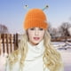 thumbnail image 1 of Cute And Funny Knitted Wool Hat, Eyes And Antennas Fresh And Sweet For Going Out On The Street, 1 of 4