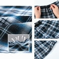 thumbnail image 6 of Xidunhg Men's 3-Pack Woven Pajama Shorts 100% Cotton Plaid Sleep Lounge Shorts with Button Fly S, 6 of 10