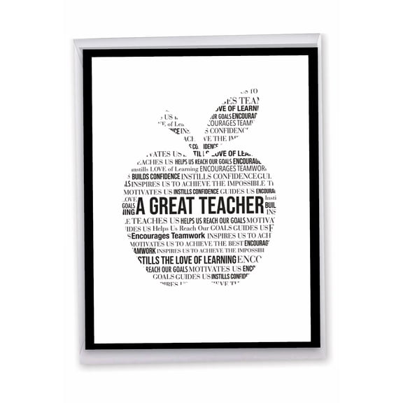 NobleWorks Jumbo Teacher Thank You Greeting Card 8.5 x 11 Inch with Envelope (1 Pack) Big, Jumbo A Great Teacher J10243TTG-US