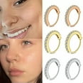 thumbnail image 2 of K-KED Cartilage Tragus Helix Piercing Earrings Nose Piercing Ring Zircon Septum Ring /-silver-10mm, 2 of 8