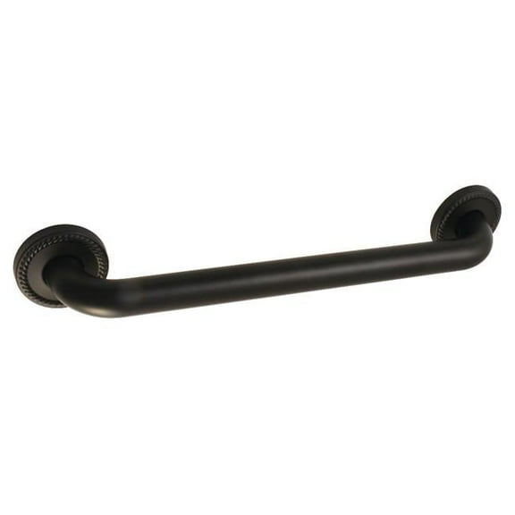 16 in. Laurel Decorative 1.25 in. OD Grab Bar, Matte Black