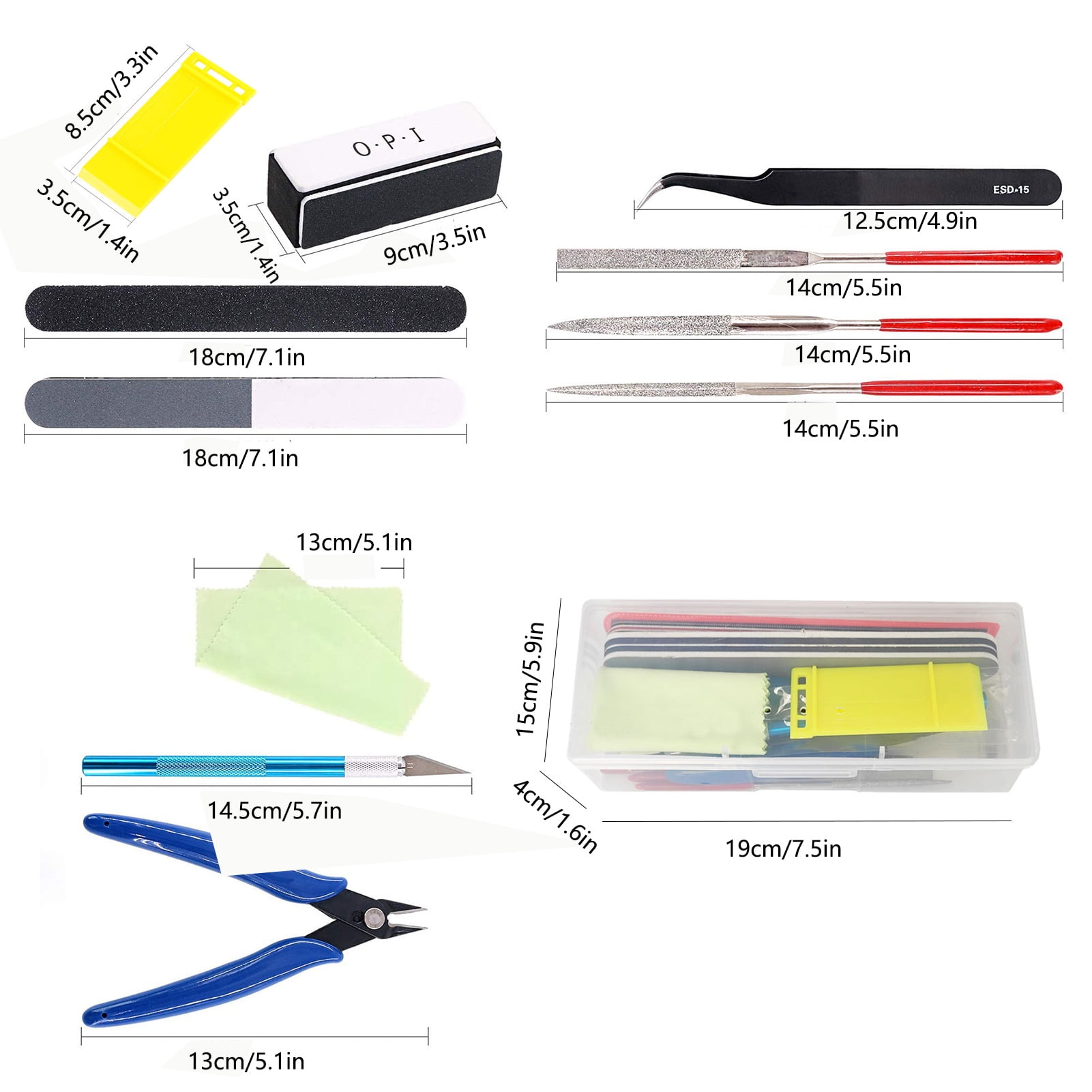 Model Tool Kit, 24 Pieces Miniature Tools Model Kit, Modeling Tools, Model Kits With Box For Buildings, Airplanes, Cars, Robots, Cartoons
