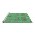 thumbnail image 2 of Ahgly Company Machine Washable Indoor Rectangle Abstract Turquoise Blue Modern Area Rugs, 7' x 10', 2 of 4