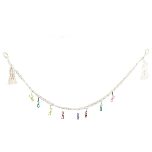 Hanging Stuffed Animal Storage Chain, Wall Toy Storage Decor Strong Bearing Capacity Sturdy For Children's Room Beige,Yellow