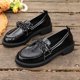thumbnail image 5 of Xucatan Women's British Style Leather Loafers, Fashion Lace-Up Low Top Shoes with Mid Heel, Comfortable Casual & Dressy Oxfords for Women Gift, 5 of 7