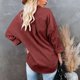 thumbnail image 4 of Blusa de solapa de manga larga con bolsillos Camisa casual con botones para mujer para otoño e invierno, 4 of 6