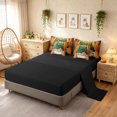 thumbnail image 4 of Manfei Western Tiger Twin Bedding, Tribal Wildlife Bedding Comforter Set, Tan Dark Green, Black Reversible, 7pcs, 4 of 6