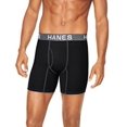 thumbnail image 2 of Hanes Mens Ultimate Comfort Flex Fit Ultra Soft Cotton/Modal Boxer Briefs Black/, 2 of 3