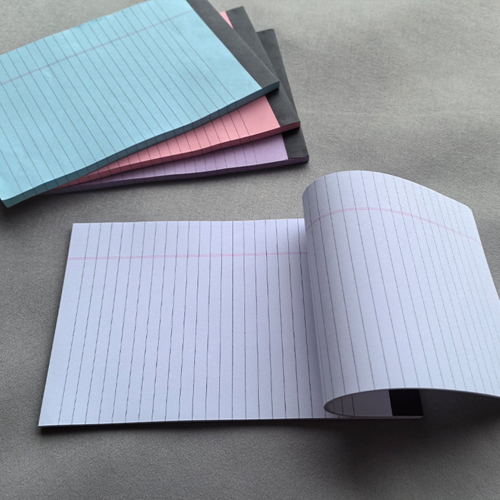 4Pcs Tearable Notepads for Noting, 50 Sheet Double Sided Lined Writing Pad