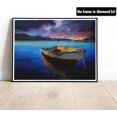 thumbnail image 2 of 5D Diamond Painting Kits Ferry, Diamond Painting Mountain Art, Paint By Numbers Full Round Drill Rhinestone Craft Canvas para decoración de pared 12x16inch, 2 of 5