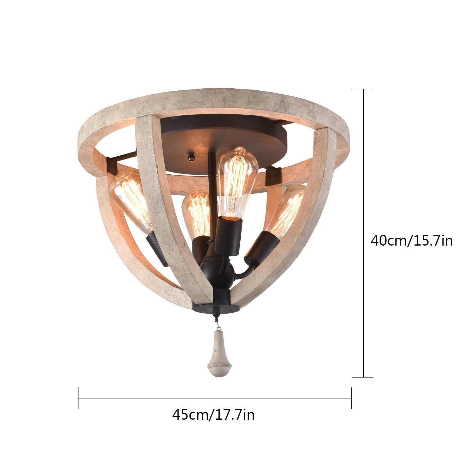Wood Ceiling Light, Ceiling Light, Ceiling Mount Light Fixture for Bedrooms, Clubs, Craft Rooms, Living Rooms, Dining Rooms