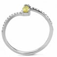 thumbnail image 3 of Womens Silver Rings High polished (no plating) Stainless Steel Ring with AAA Grade CZ in Topaz DA115, 3 of 5