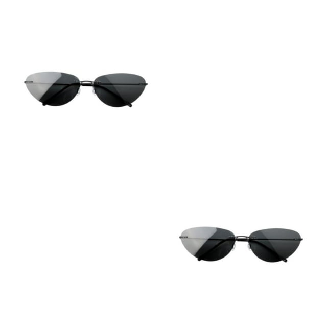Decodeary Style Matrix Ultraléger Sans Cadre pour Hommes avec Lentilles Polarisées Grand Application Noir 2Ensemble