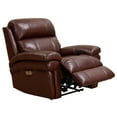 thumbnail image 4 of Luxe Leather Power Recliner Chair with Adjustable Headrest/USB Ports in Brown, 4 of 4