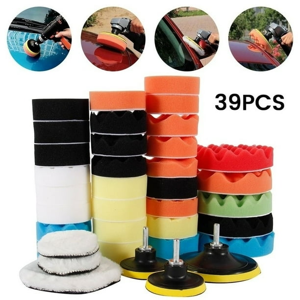 25/39Pcs Car Polishing Pad Waxing Set Auto Wheel Kit Pad Kit Car