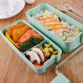 thumbnail image 4 of 900ml Plastic Lunch Box 3 Layer Wheat Straw Boxes Microwave Oven Dishes Food Storage Container Lunchbox, 4 of 5