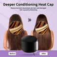 thumbnail image 2 of Gorro de vapor térmico eléctrico calentado para cabello afro negro natural - Gorro de tratamiento de spa caliente con control de temperatura para un acondicionamiento profundo en casa - Negro, 2 of 5