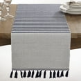 thumbnail image 2 of Saro Lifestyle Ribbed Tassel Table Runner, 2 of 5