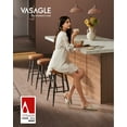 thumbnail image 2 of VASAGLE Echo Collection Bar Stools Set of 2, Kitchen Counter Stools, Synthetic Leather with Stitching, 24.8''Tall, Home Bar Dining Room, Caramel Brown, 2 of 8