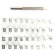 37Pcs Alphabet Punch Set, Alloy Steel Number DIY Leather Hand Tool, Character Height 6.5mm, A-Z Letters, 0-9 Numbers, Comfortable Handle, Sharp Diamond Punches, Suitable for Hand-Made Leather Bags