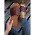 thumbnail image 1 of Women's Straw Plaid Sandals, 1 of 4