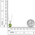 thumbnail image 2 of Gem Stone King 3.04 Ct Oval Green Peridot E-F Lab Grown Diamond 925 Sterling Silver Pendant, 2 of 4