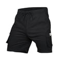 thumbnail image 2 of WILLBEST Mens Shorts 10 Inch Inseam Male Drawstring Plus Size Summer Shorts Multi Pockets Cargo Pants, 2 of 5