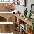 thumbnail image 4 of Giantex 6 Cube Storage Organizer Bookshelf, Wood Open Bookcase w/Metal Legs, Adjustable Display Shelf, Natural, 4 of 6