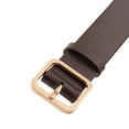thumbnail image 2 of SWSMCLT Women's Faux Leather Belt Chic Slim Fashion Casual Faux Suede Leather Metal Buckle Thin Belt for Dress Jeans Belts Coffee Golden One Size 2, 2 of 4