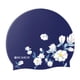 thumbnail image 4 of Gorro de natación para mujer, de silicona con estampado floral, elástico, con protección para el cabello y las orejas, para piscina, entrenamiento de, 4 of 9