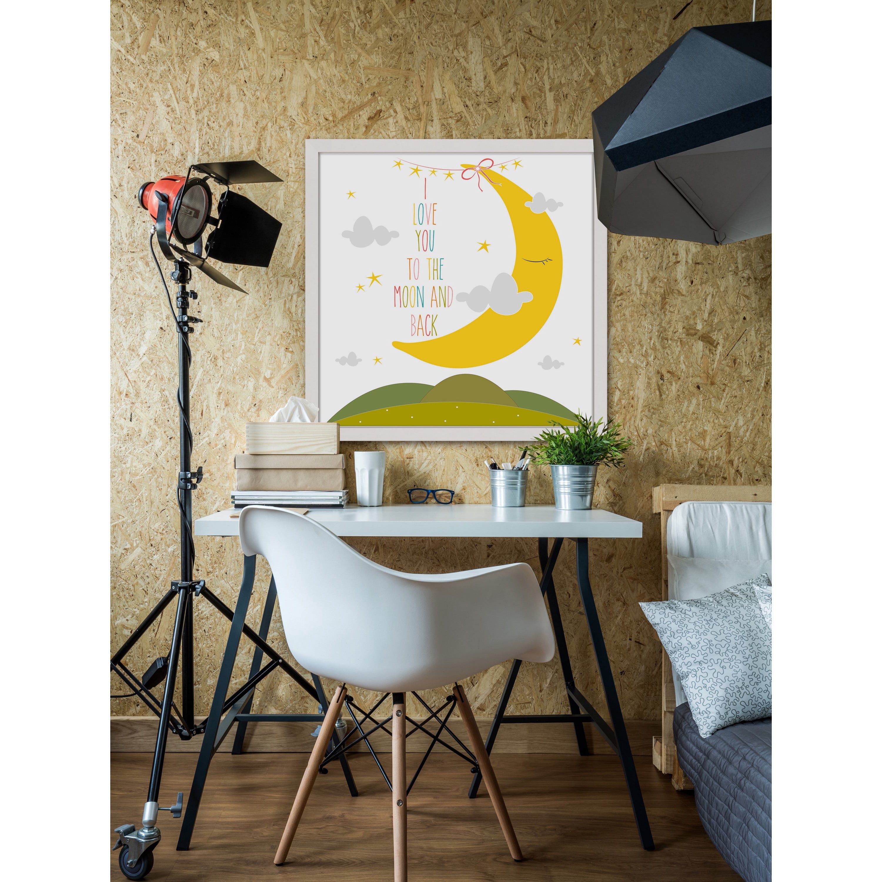 Marmont Hill "Sleepy Moon" by Karen Zukowski Framed Painting Print