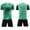 Green A, variant on BRGZLK Kids Boys 2 Piece Sport Outfits Summer 2026 Print Breathable Comfortable Relaxed V-Neck Short Sleeve Soccer Jersey and Shorts Tracksuit Red L