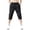 Black, variant on Men's Cropped Athletic Pants, Elastic-Drawstring Waist with Minimalist Fit for Summer Sports Activities Black M