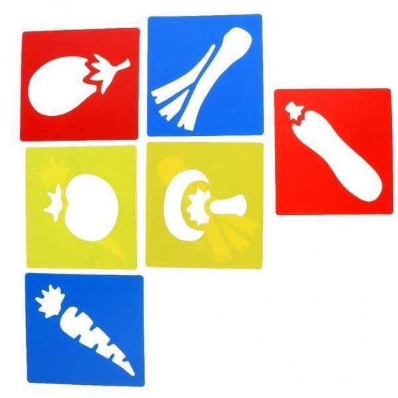 Paquete de plantillas de dibujo - 2 juegos de 6 piezas 3 piezas