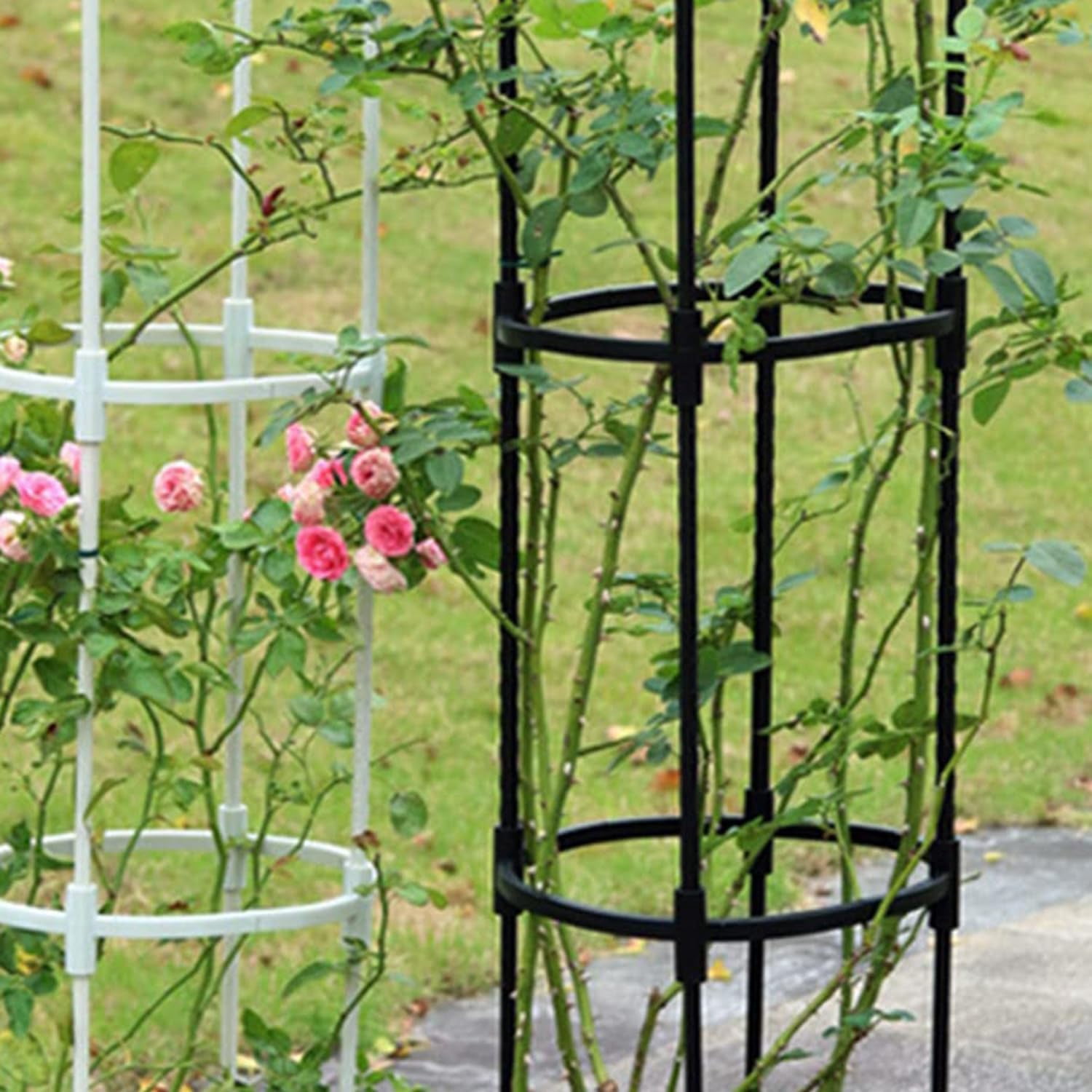 Garden Trellis,Garden Arch Trellis,Trellis for Potted Plants,Garden Accessory for Vines, Roses, and Vegetables,Fit for Greenhouse Cultivation, Patio Decorations,Plant Trellis(Black, 3 ft Tall)