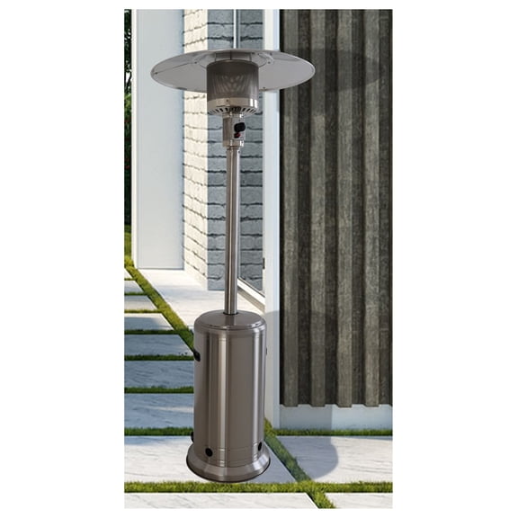 46,000 BTU Propane Patio Heater, Outdoor Tall Standing Gas Heater, Durable Garden, Backyard, Deck Heater for All-Season Use