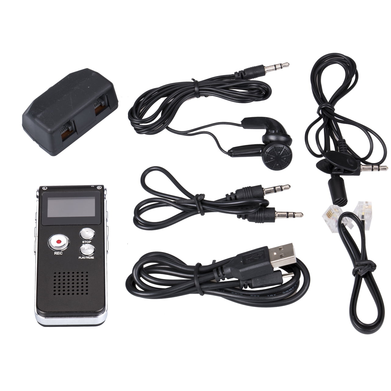 Enregistreur Vocal Numérique Portable 8Go - Activation Vocale, Lecteur MP3, Rechargeable, Jusqu'à 13h