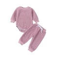 thumbnail image 1 of Gibobby Conjunto de Sudadera y Pantalón Bebé Niñas Niños Invierno Manga Larga Polar Color Sólido Tops Pantalones 11PCS Trajes Conjunto De Ropa(Morado,18-24 Months), 1 of 4